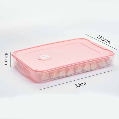 Kitchen Large Food Storage Containers Box Household Food Grade Pp Dumpling Box Rectangle Portable Transparent Storage Box Fridge