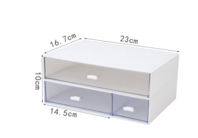 Office desktop transparent drawer type storage box student desk supplies ins artifact small box