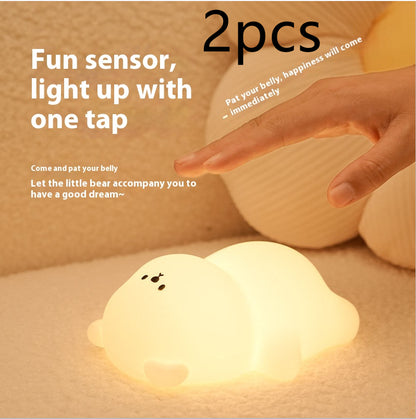 USB Rechargeable LED Colorful Timing Atmosphere Silicone Light